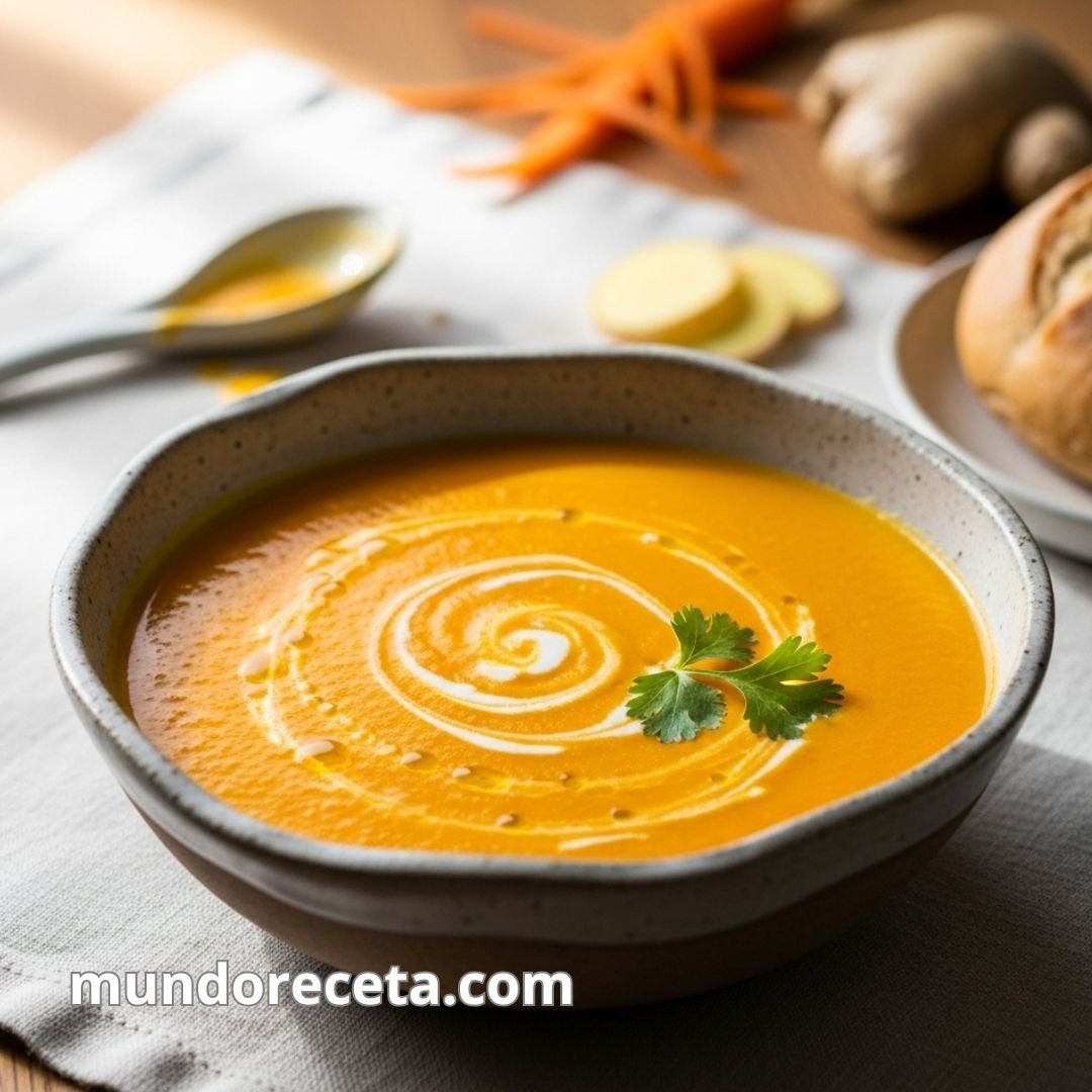Crema de zanahoria con naranja y jengibre