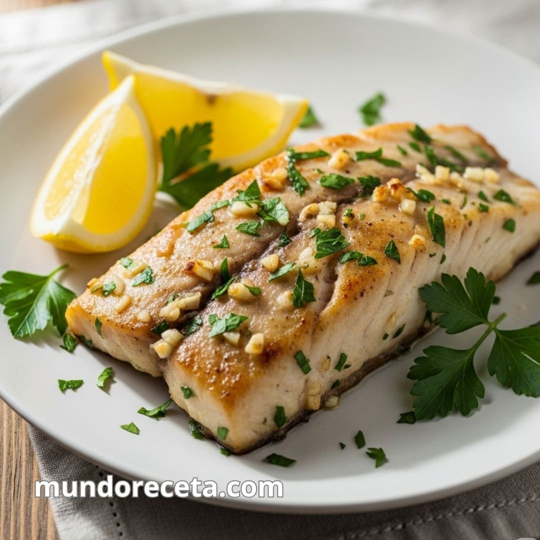 Merluza a la plancha con ajo y perejil