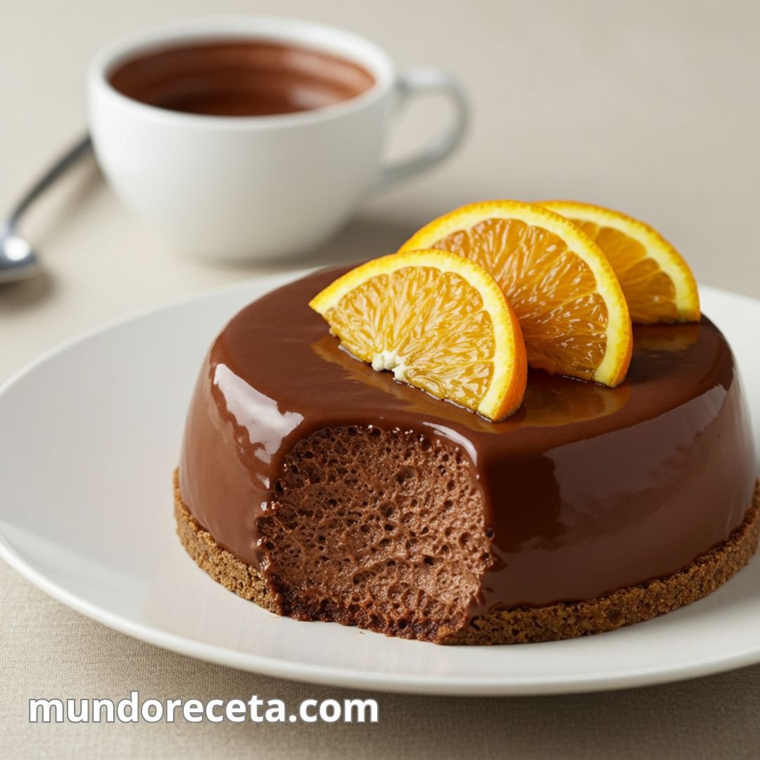 Mousse de chocolate negro con naranja