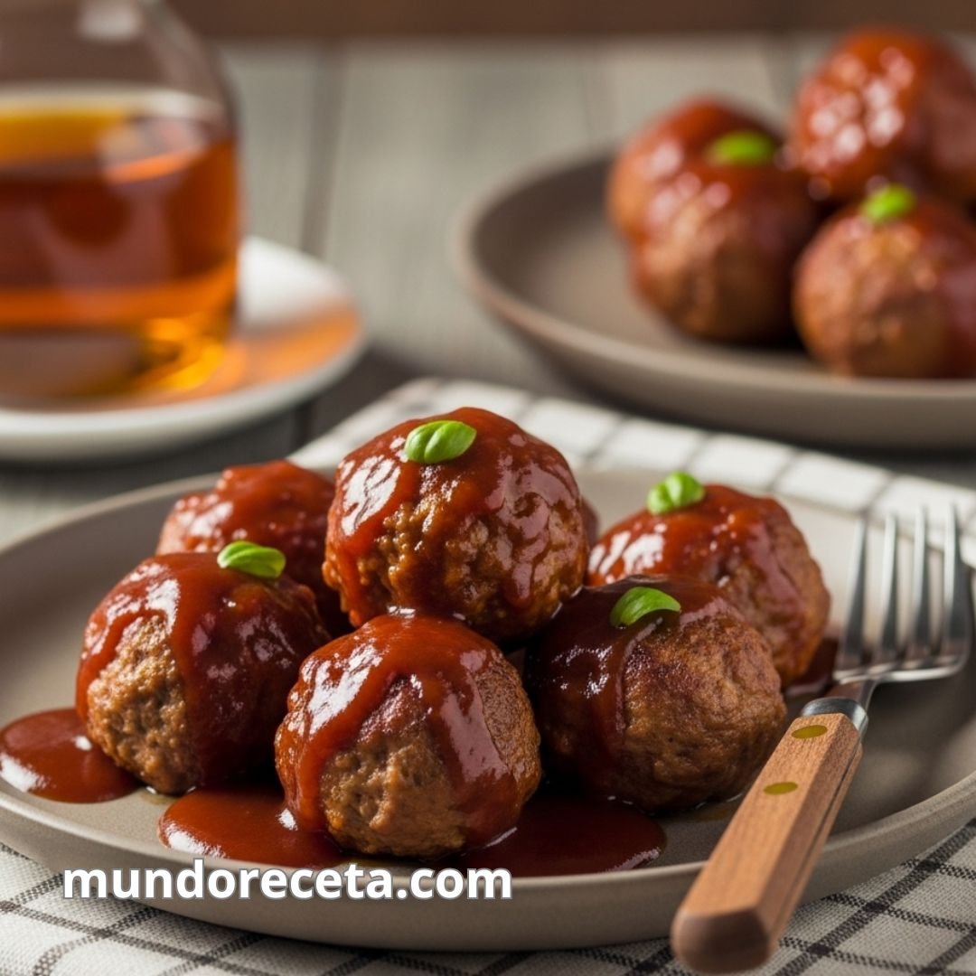 Albóndigas de cerdo en salsa barbacoa casera