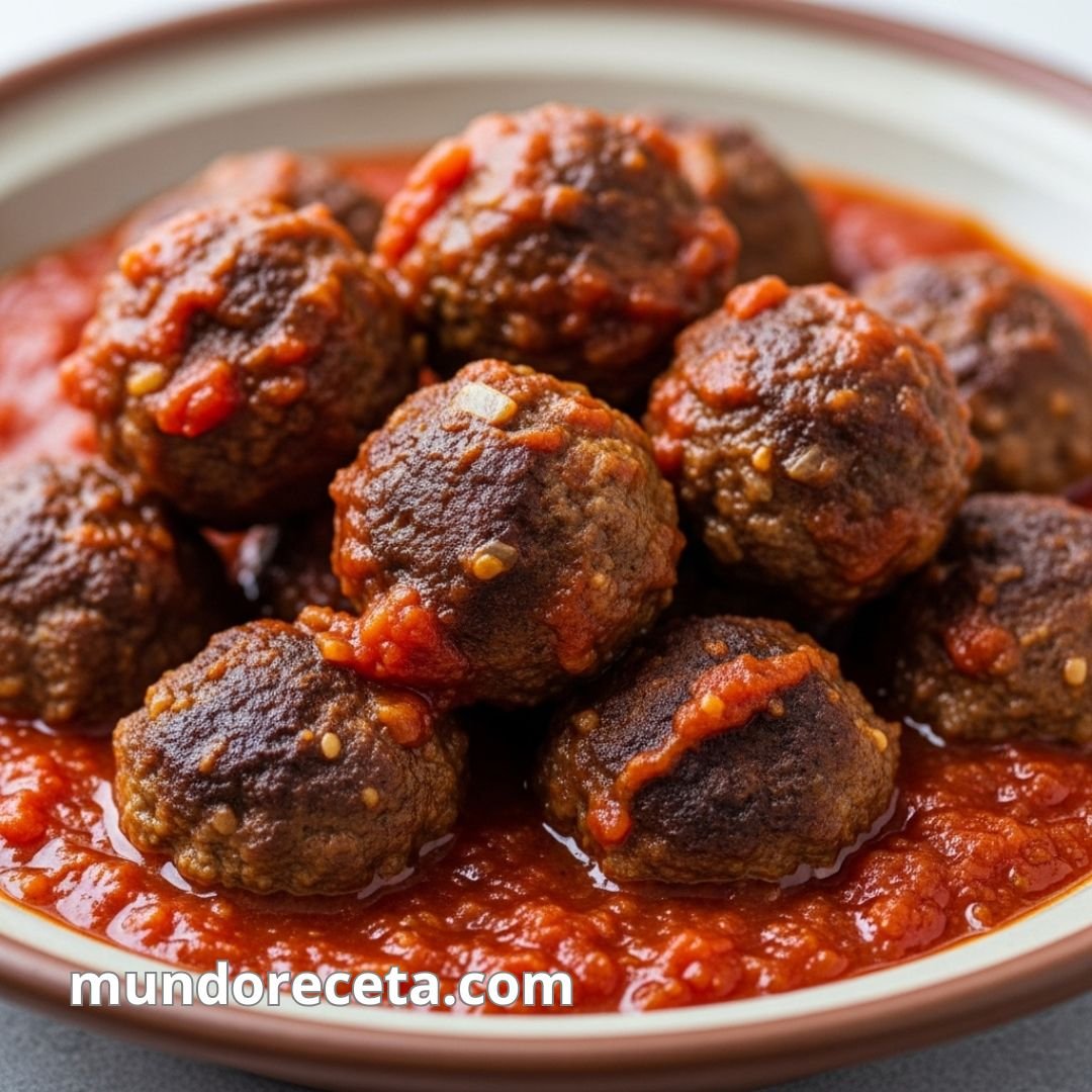 Albóndigas de ternera en salsa de tomate casera
