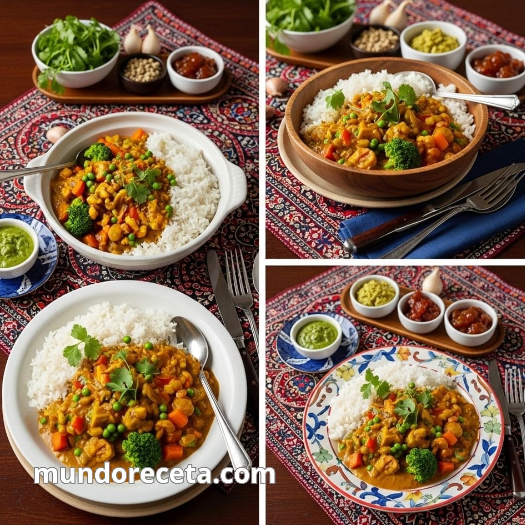 Arroz con verduras al curry