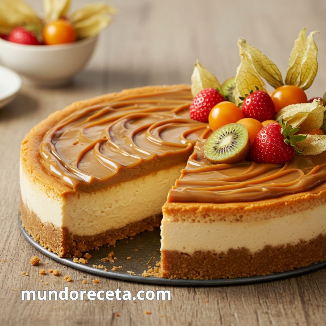 Cheesecake de dulce de leche sin horno