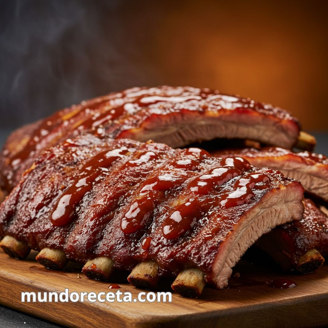 Costillas de cerdo a la barbacoa al horno