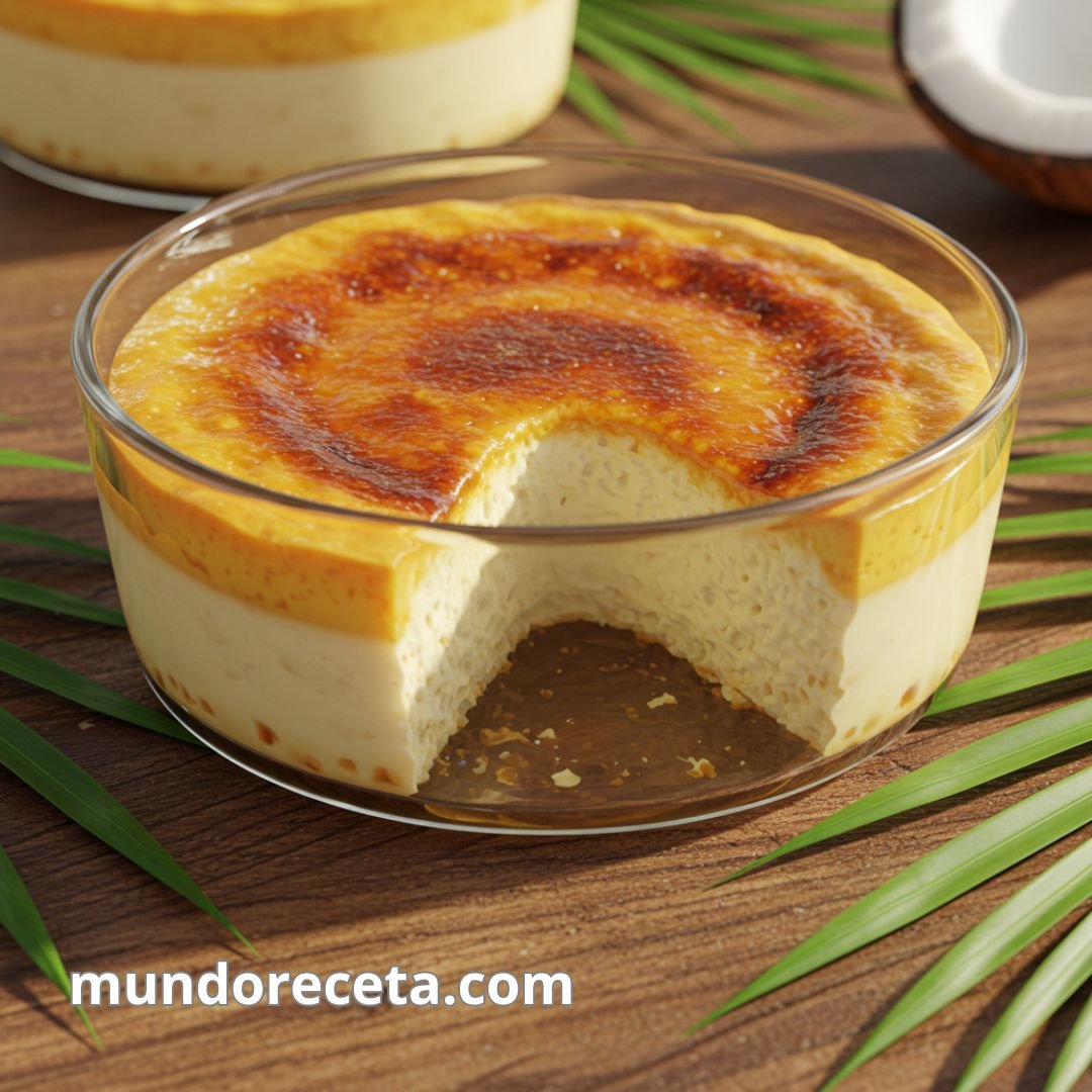 Flan de coco casero, suave y cremoso