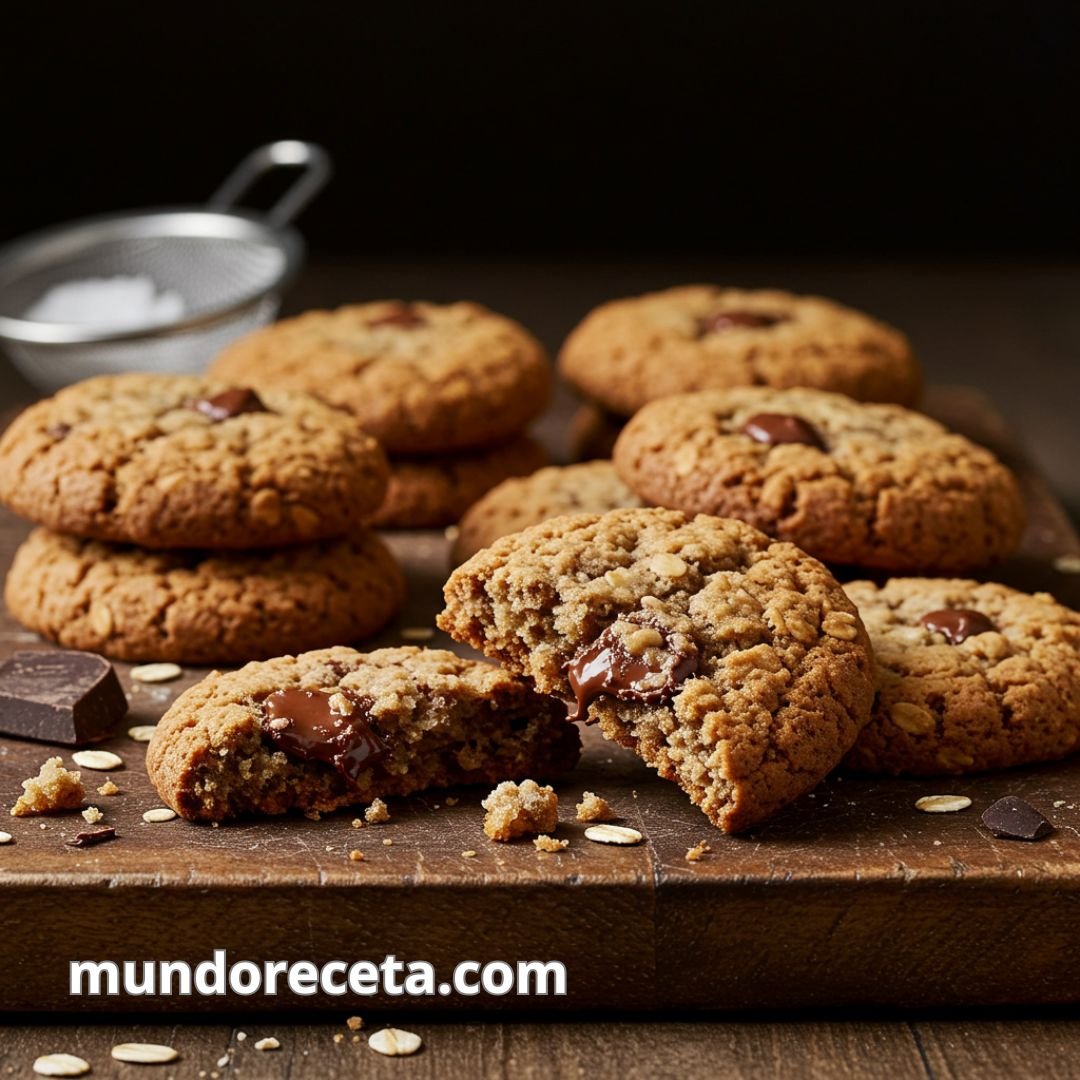 Receta de galletas de avena con chispas de chocolate