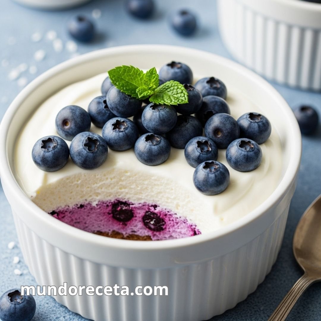 Mousse de arándanos y yogur griego