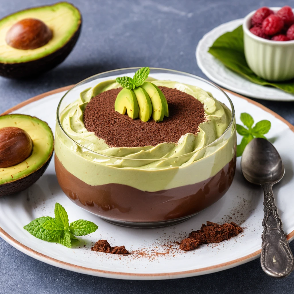 Mousse de chocolate y aguacate