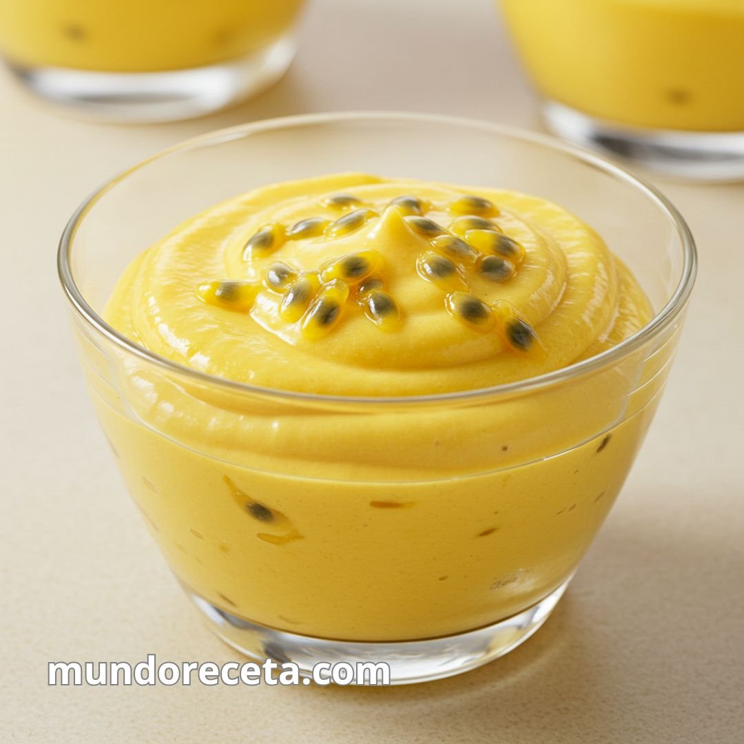 Mousse de mango y maracuyá
