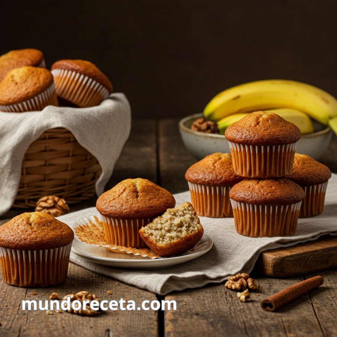 Muffins plátano aprovechar plátanos maduros