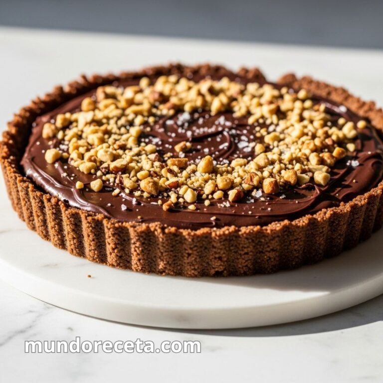 Tarta de chocolate y frutos secos sin horno