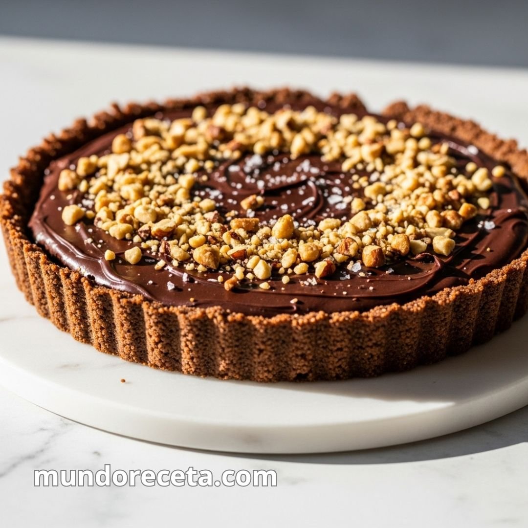 Tarta de chocolate y frutos secos sin horno