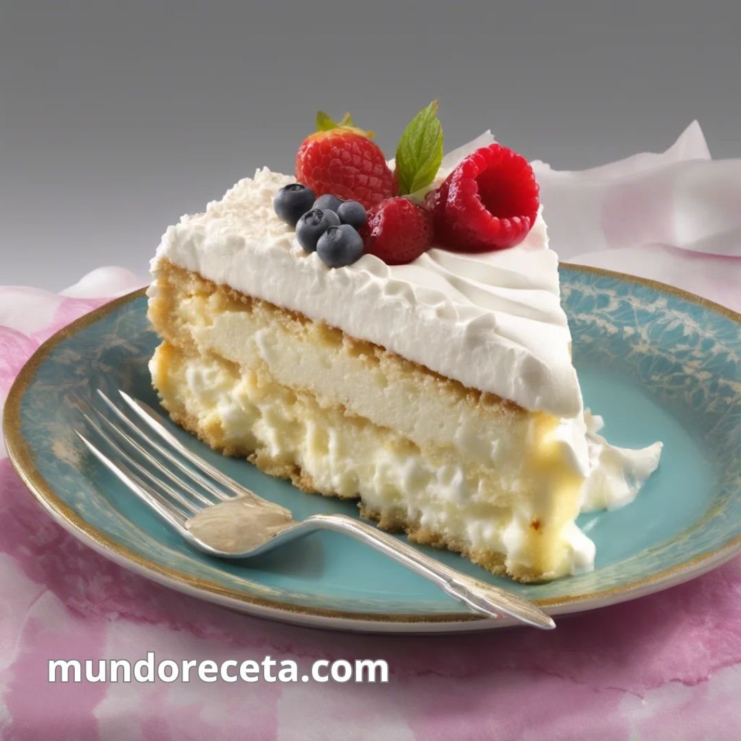 Tarta de tres leches esponjosa y cremosa