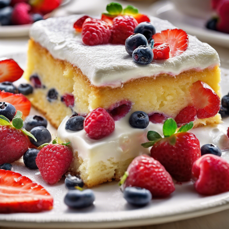 Tarta de yogur con frutas frescas y miel