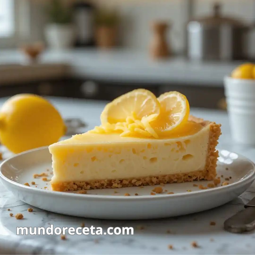 Tarta de yogur y limón con base de galleta