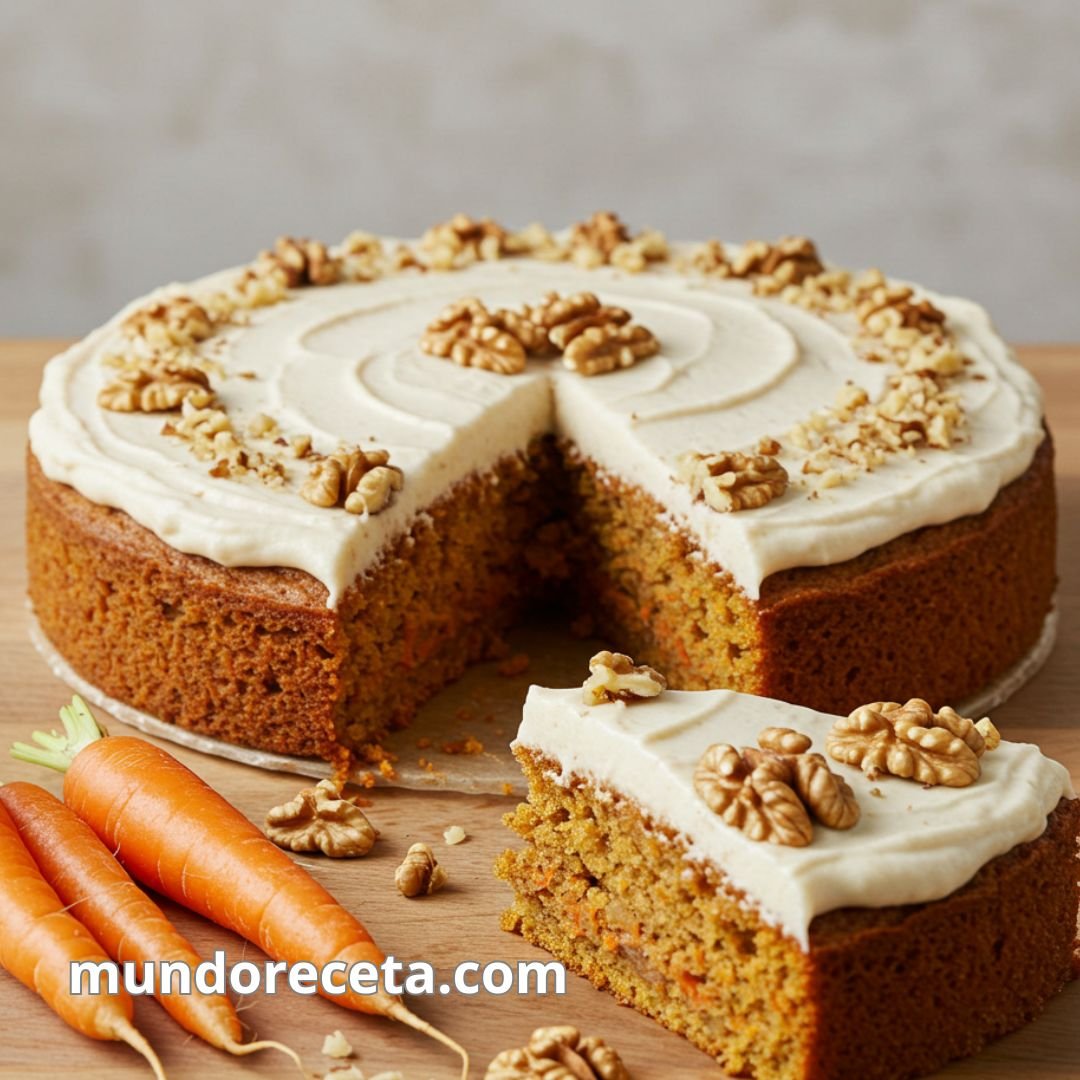 Tarta zanahoria vegana saludable deliciosa
