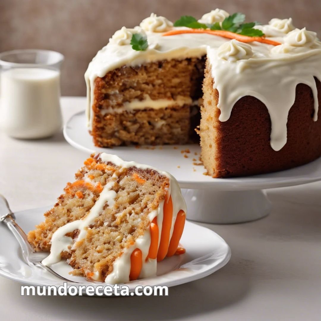 Torta zanahoria glaseada queso crema clásico moderno