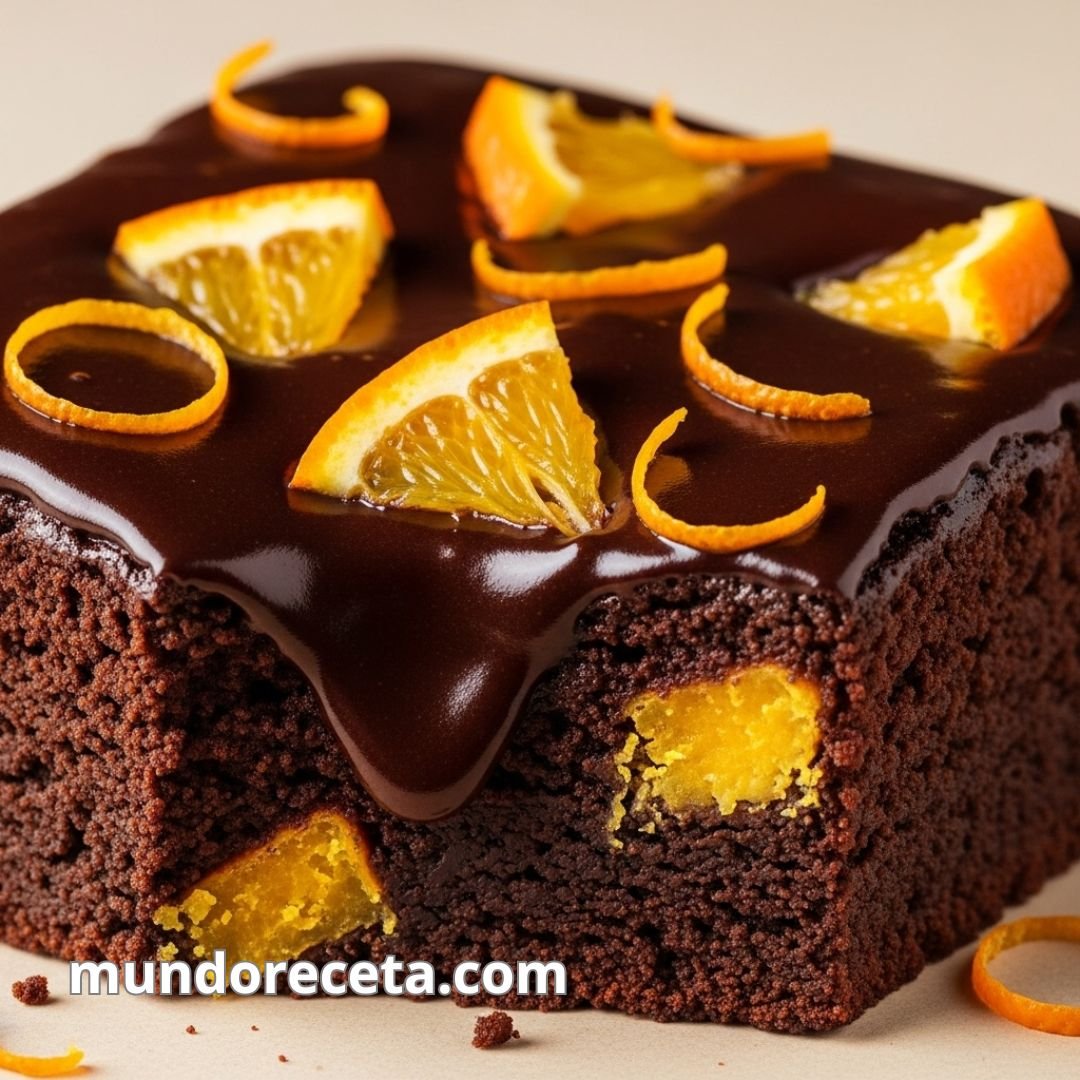 brownie de chocolate y naranja