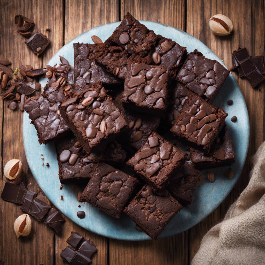 Brownies veganos saludables sin gluten sin lácteos