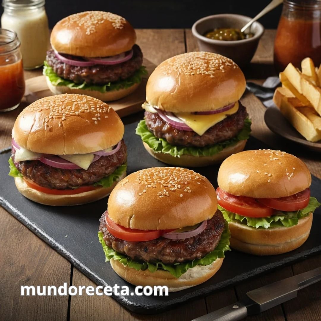 Hamburguesa casera perfecta en pan de brioche