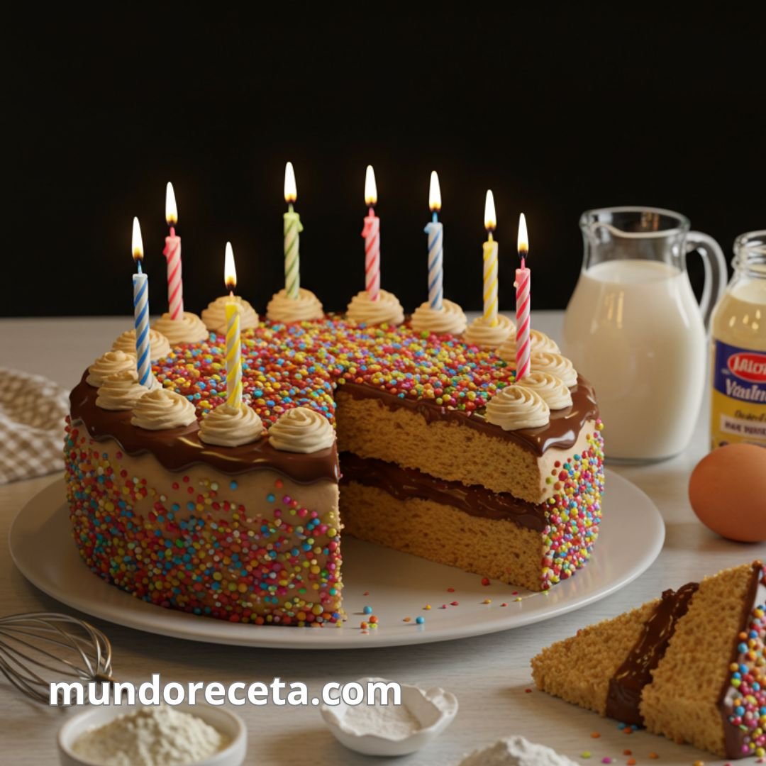 Receta de torta de cumpleaños casera