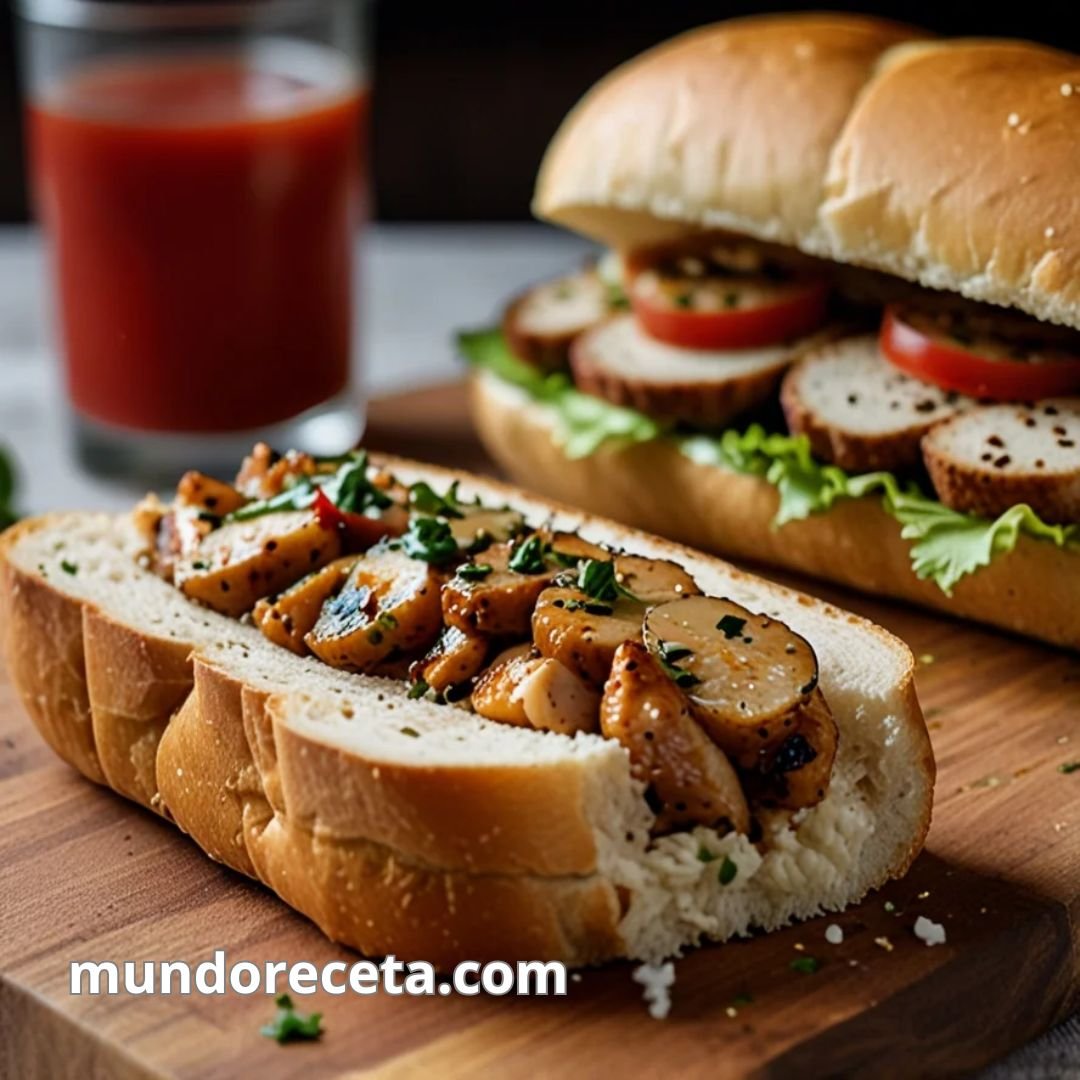 Bocadillo de Pollo Marinado