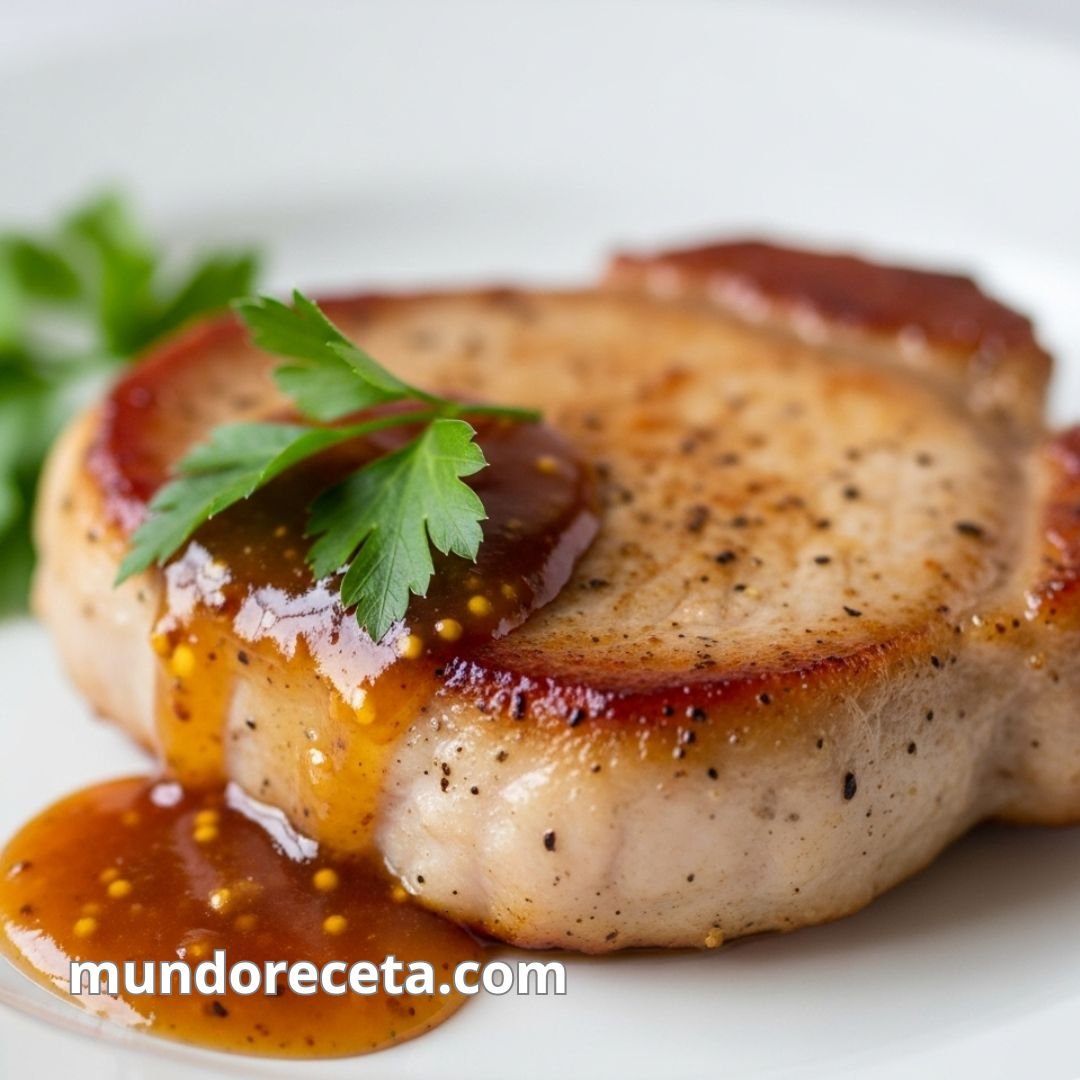 Chuletas de cerdo a la mostaza y miel
