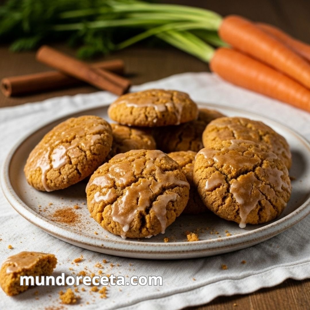 Cookies de zanahoria y canela con glaseado