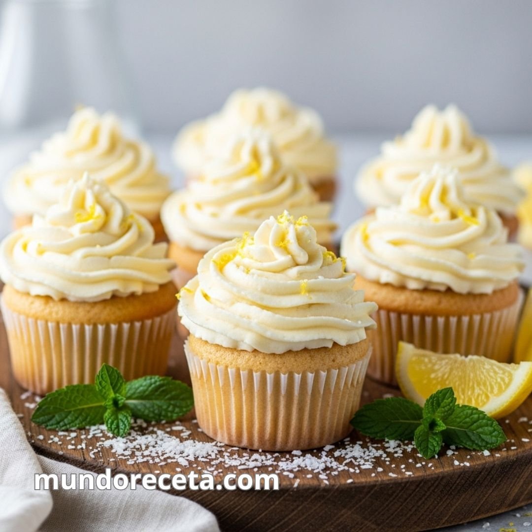Cupcakes de coco y limón con buttercream