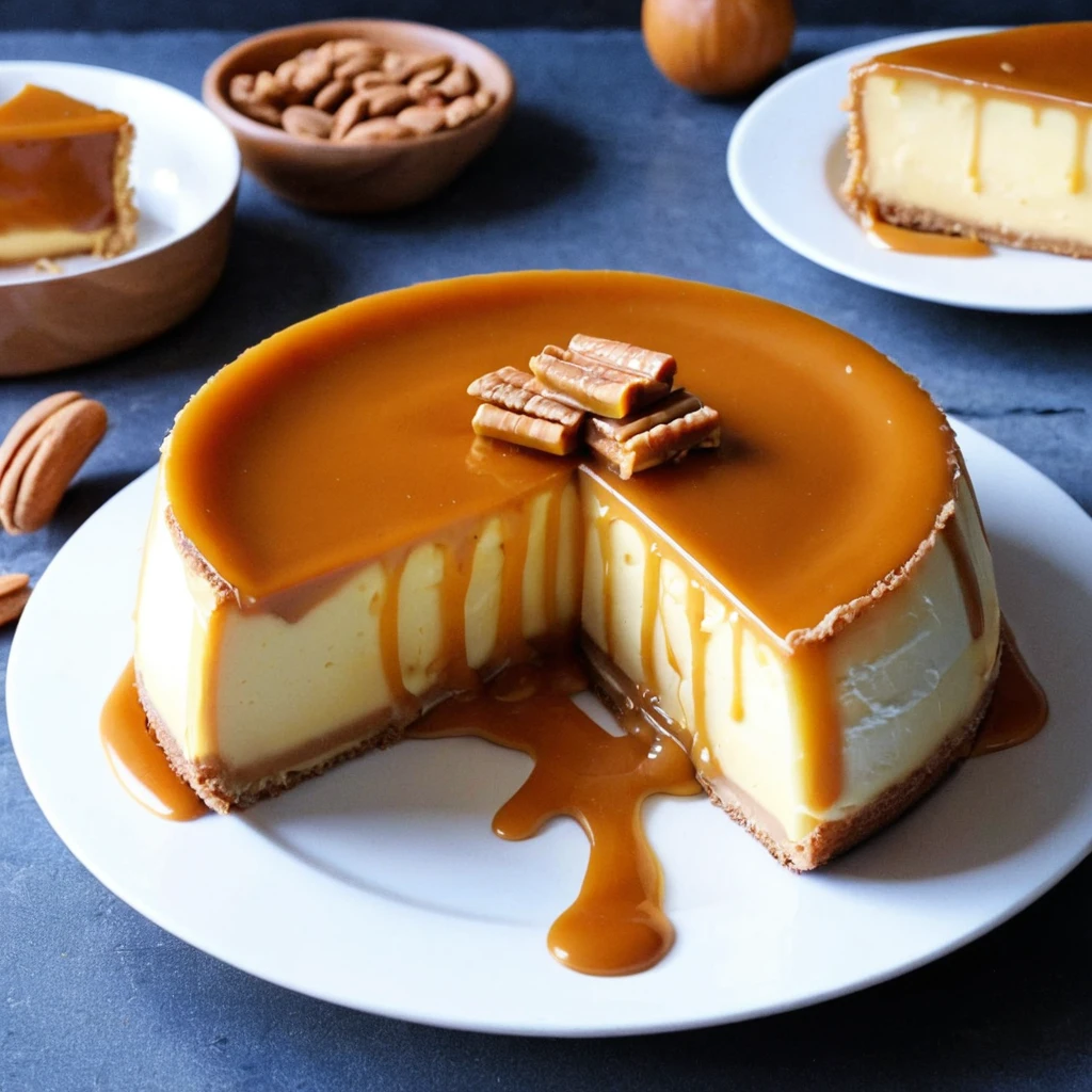 Tarta de queso y dulce de leche con base crujiente