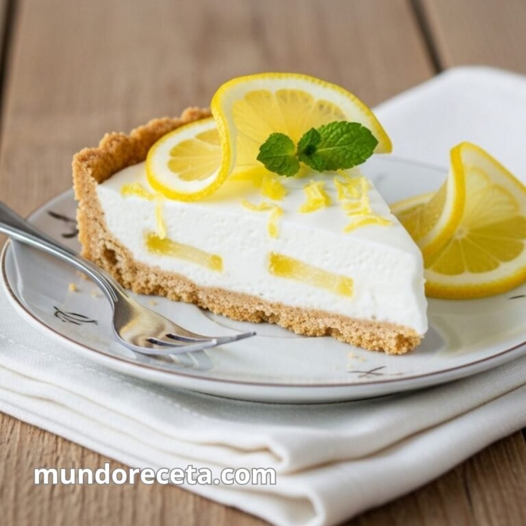 Tarta de yogur y limón con base de galleta