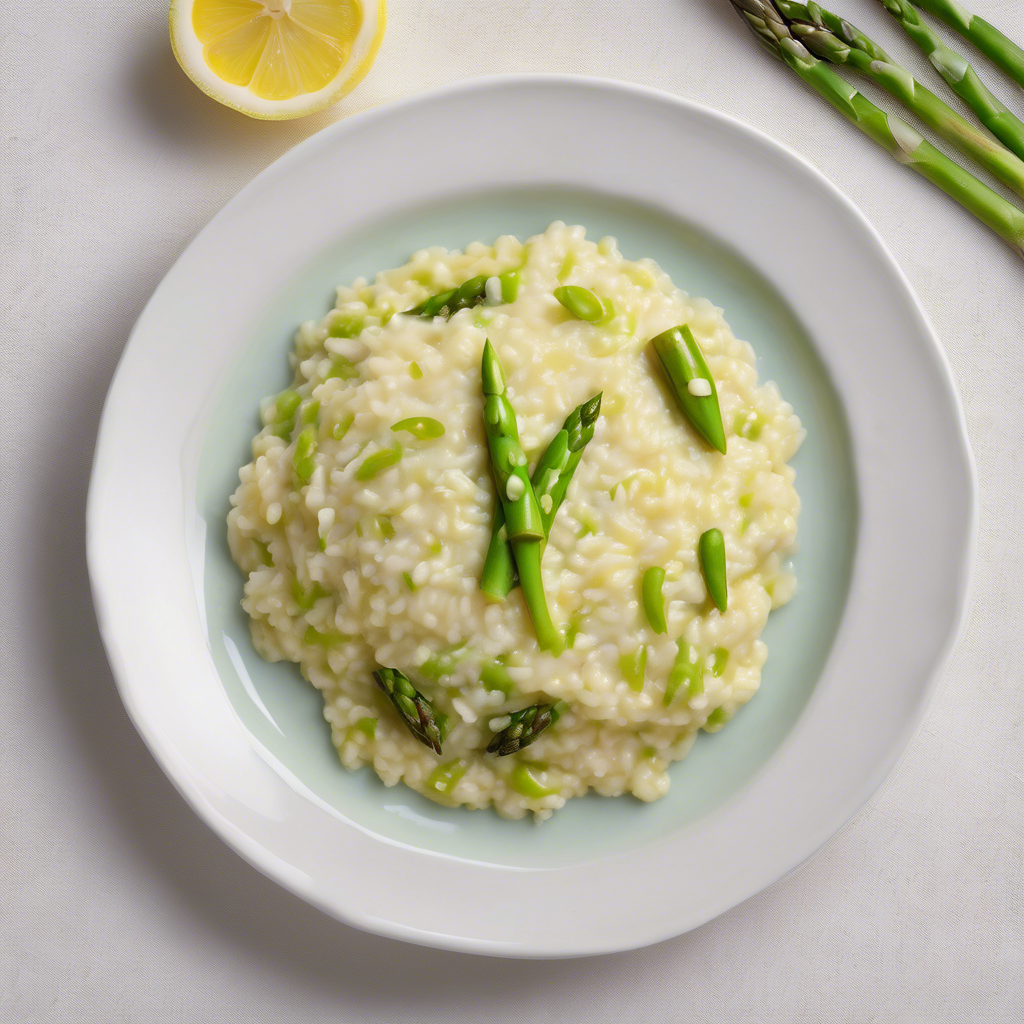 Risotto de espárragos y limón