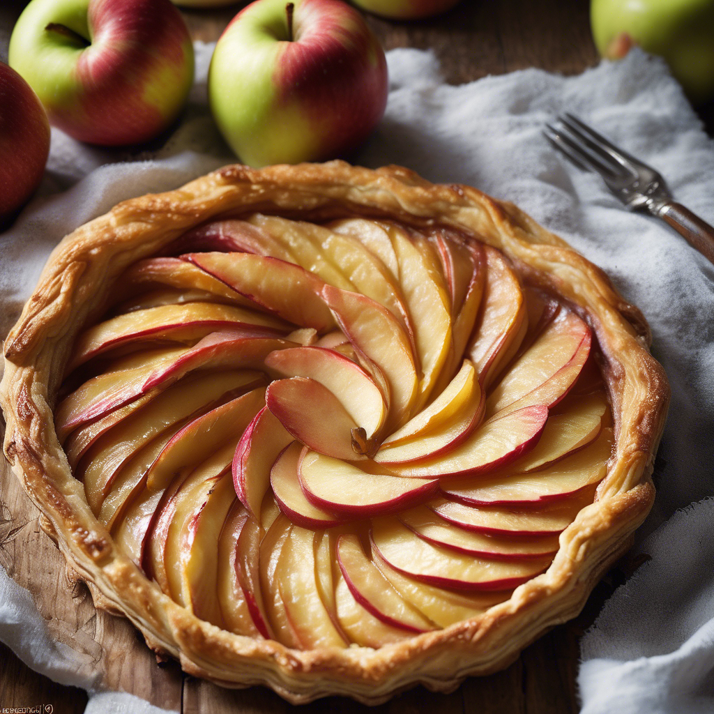 Tarta de manzana fácil con hojaldre
