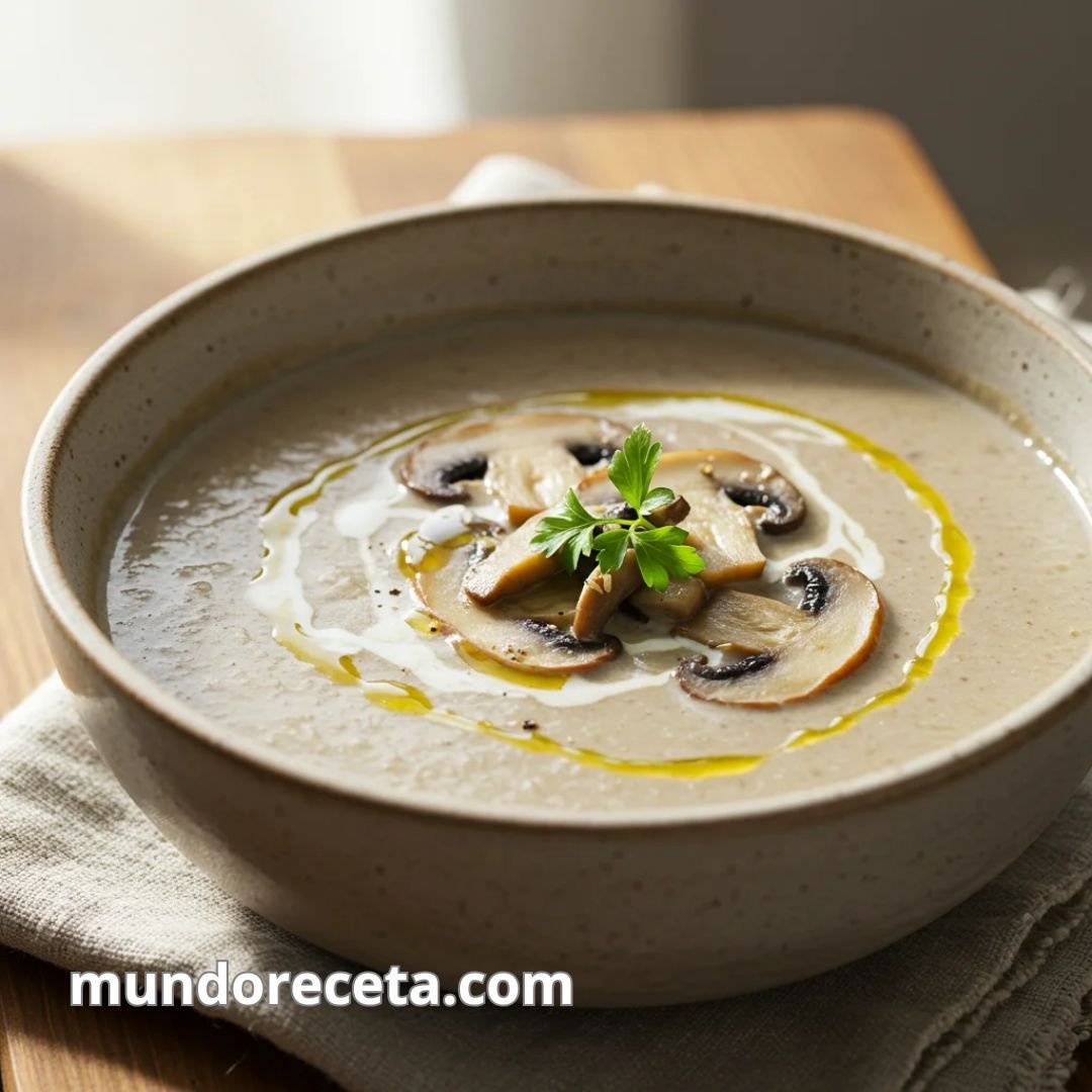 Crema de champiñones ligera y sabrosa