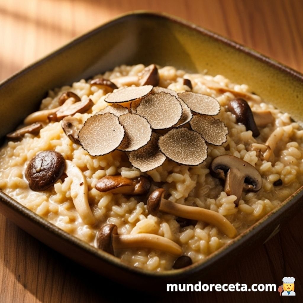 Arroz Meloso con Setas y Trufa Negra