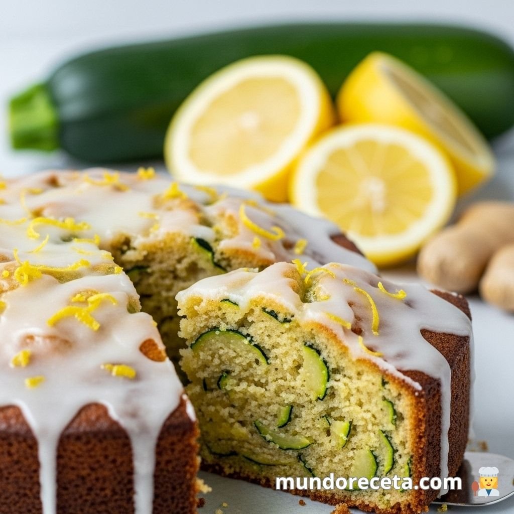 Pastel de Calabacín y Limón con Glaseado de Jengibre