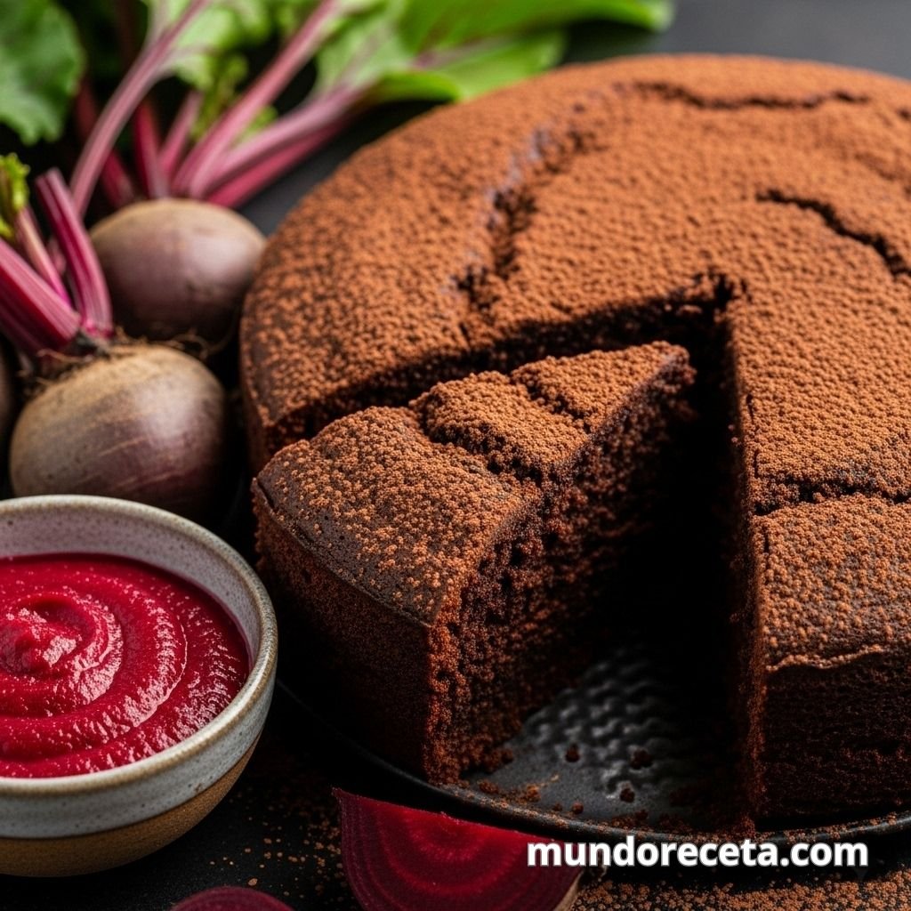 Pastel de Chocolate Oscuro con Remolacha
