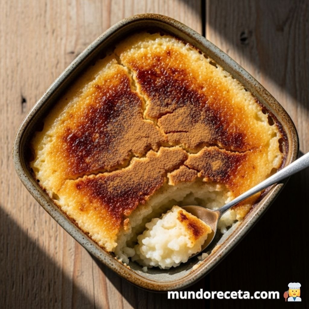 Arroz con Leche Cremoso al Horno con Canela y Azúcar Quemado