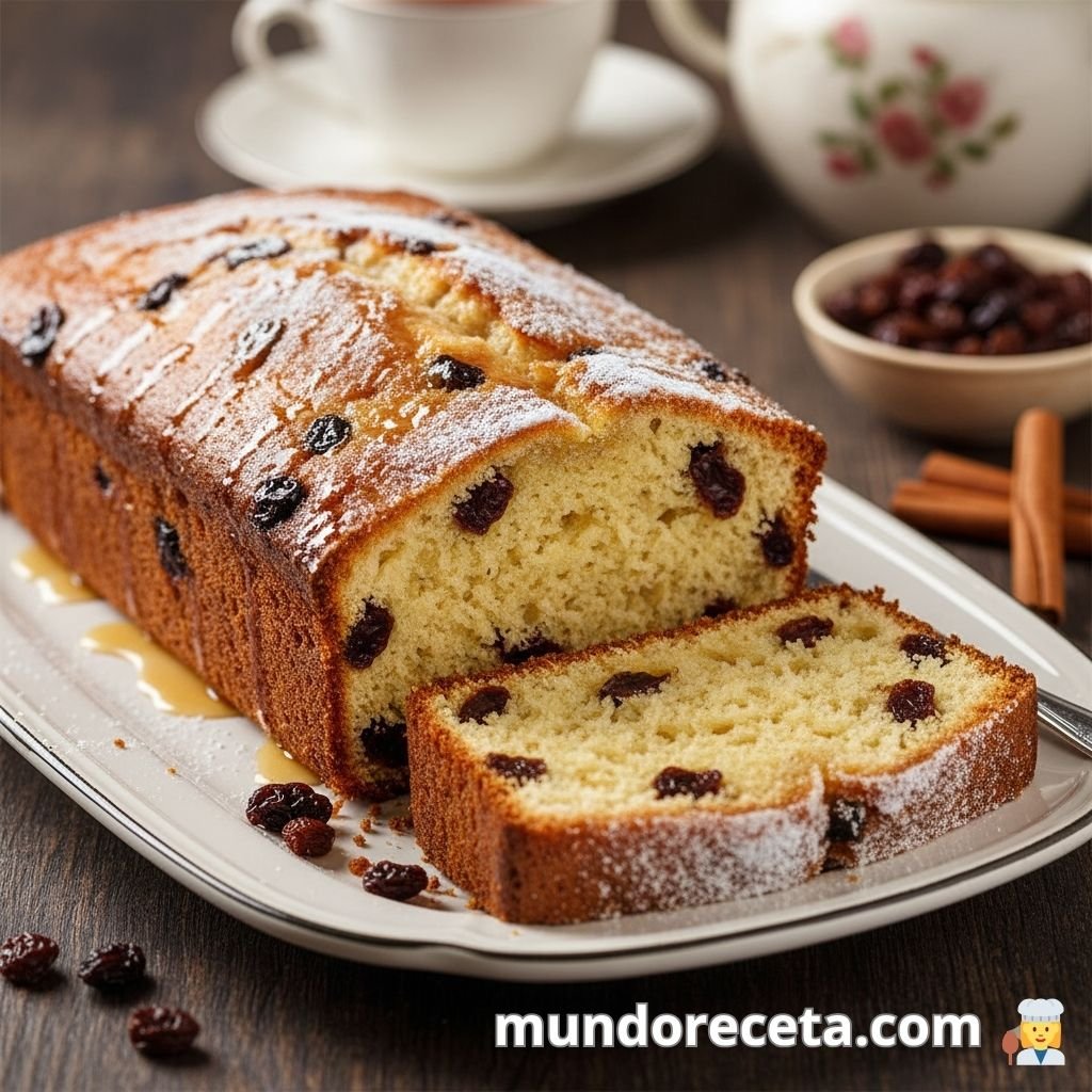 Budin de pasas de uvas tierno y delicioso