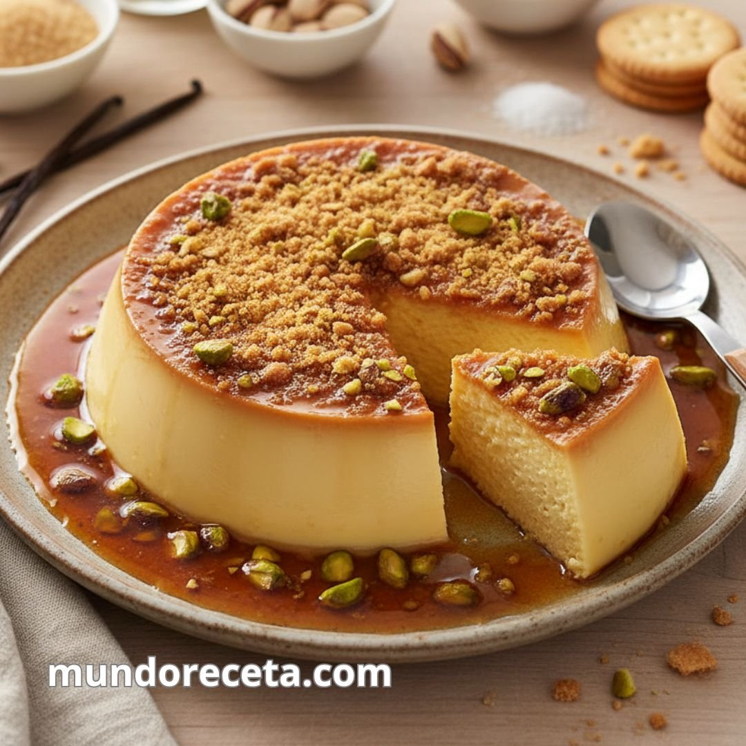 Flan de leche con caramelo
