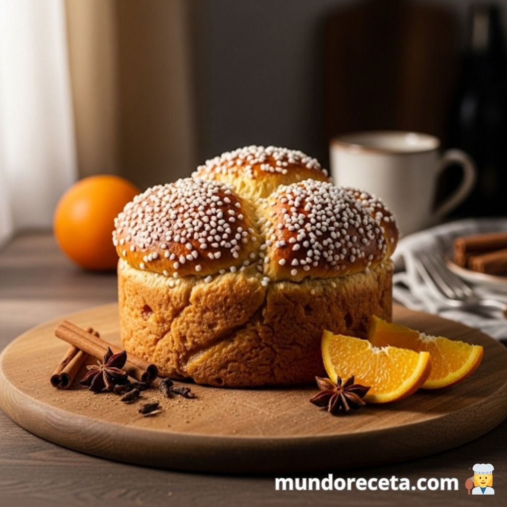 Pan de Especias y Naranja con Cobertura de Azúcar Perlado