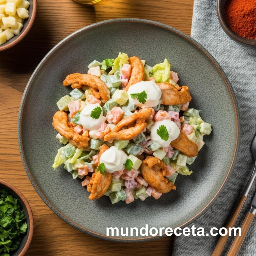 Descubre la ensalada de sopa de pollo, la receta viral que combina confort y frescura. Ideal para tu meal prep. ¡Pruébala ya!.