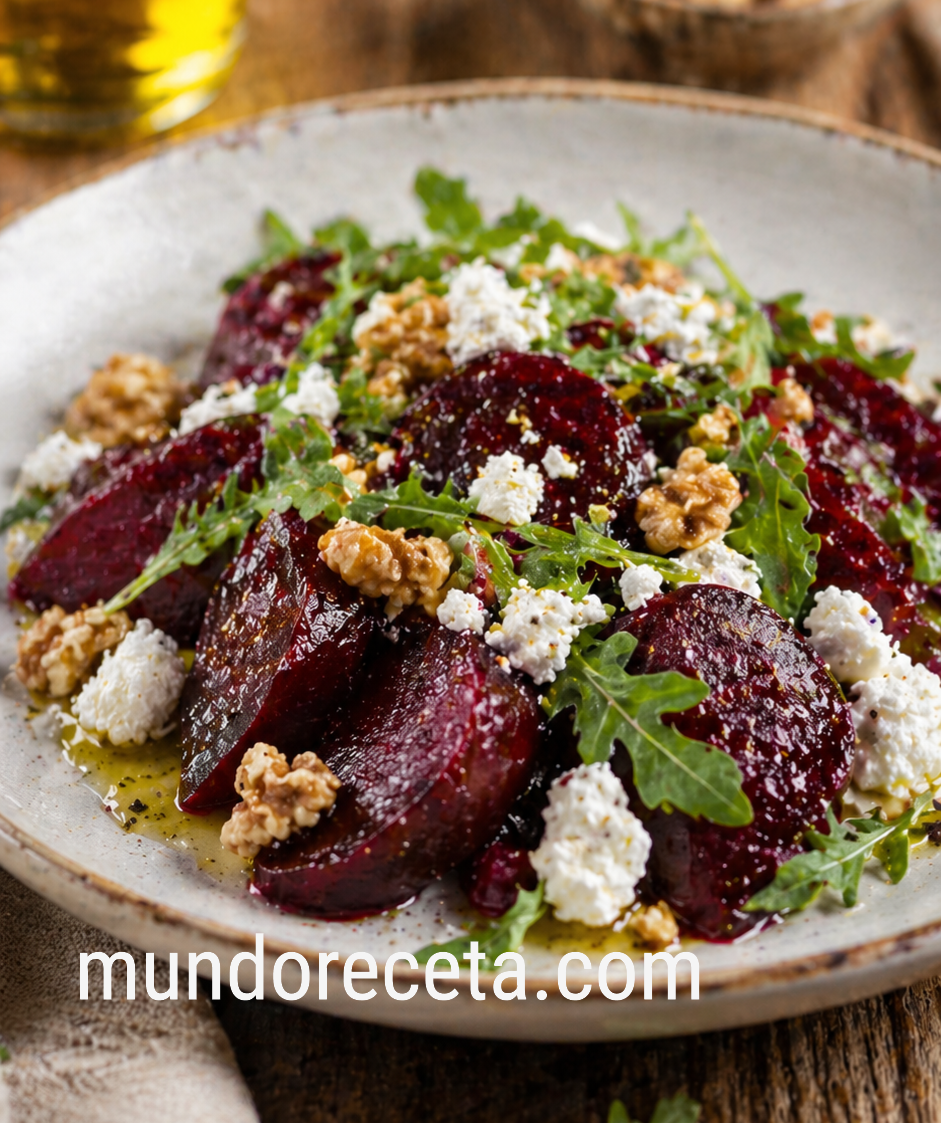 Una ensalada de remolacha es una receta rápida de preparar y perfecta para quienes buscan una ensalada saludable, fácil y vistosa